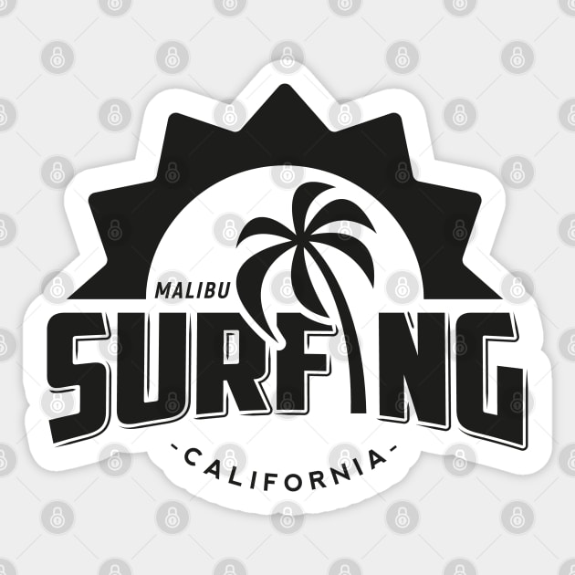 Surfing California Sticker by Dosunets